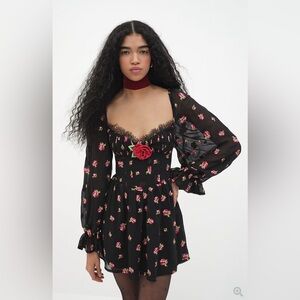NWT For Love & Lemons Wren Corset Mini Dress Size Large